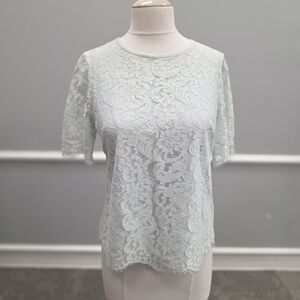 Ted Baker London Allina Lace Top - Mint Green